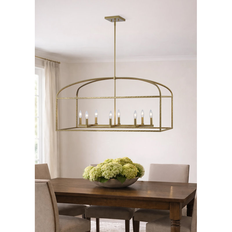 Birdy 8 - Light Caged LED Pendant, Antique Gold
