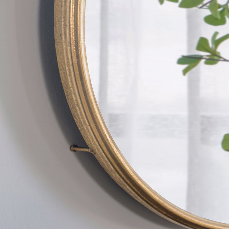 Miroir mural 26 "x 32" avec cadre en métal doré, miroir décoratif, 32,3 po x 26,4 po