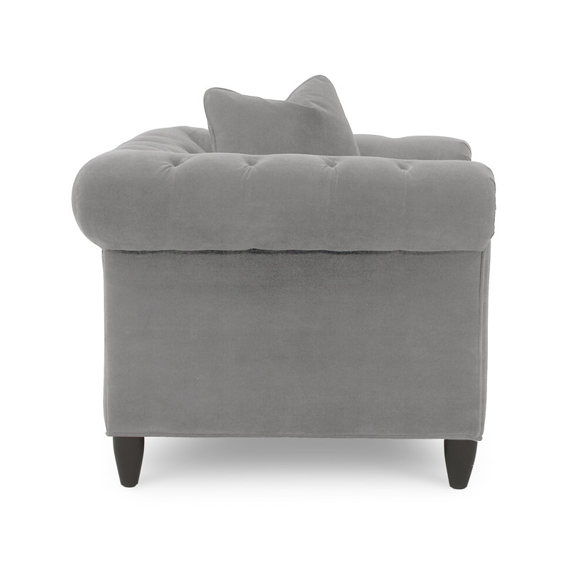 Caspar Upholstered Chesterfield Chair, Thrillist Fog Sustain®
