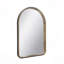 Miroir arqué 23,6 po x 35,4 po à deux tons noir mat et bois naturel