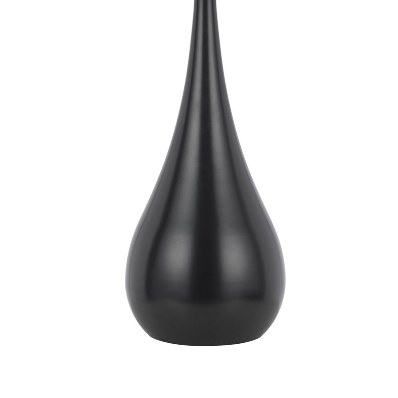 Ensemble de 2 lampes de table Ege, base en acier brossé Teardrop, abat-jour blanc, Bronze