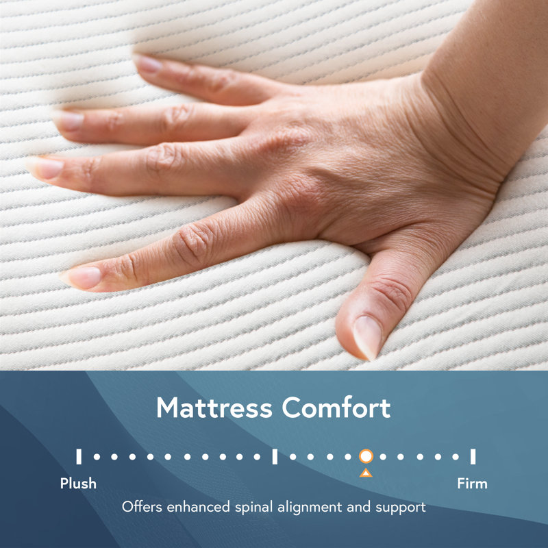 Matelas en mousse viscoélastique gélifiée de 12 po Jace, Lit double