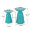 Tables d'appoint d'extérieur en fer, ensemble de 2-960013610