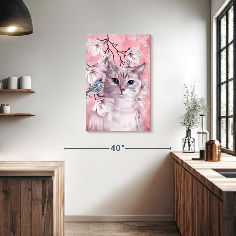 Brampt Pink Cat, 36" H x 24" W