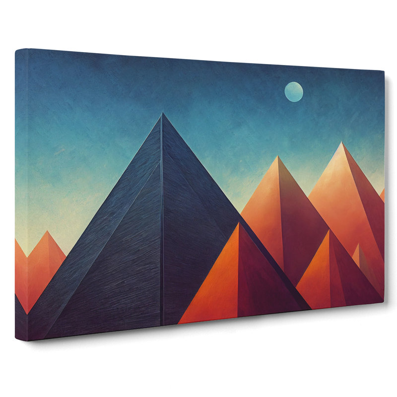 Unique Pyramids Abstract - Wrapped Canvas, 40cm H x 60cm W x 3cm D