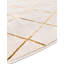 Tapis à carreaux blanc et doré Latitude Run® Nikica-807973084