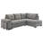 Modern Sleeper Sectional Sofa with Hidden Storage and Stool Seating