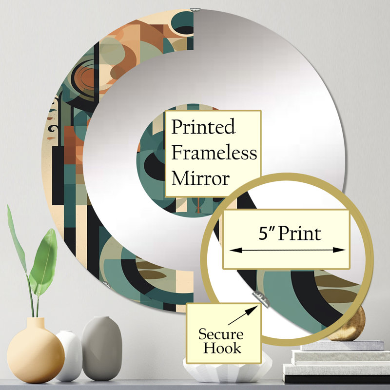 Dashone - Miroir mural demi-cercle, 31,4 po x 31,4 po