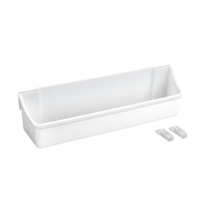 20" Almond Polymer 2-Shelf Cabinet Door-Mount Storage Tray Set