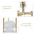 62.4'' Gold/Clear Column Floor Lamp with Outlet