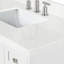 Meuble-lavabo rectangulaire simple 42 po avec comptoir en quartz de Carrare blanc Ariel Monroe-105988657