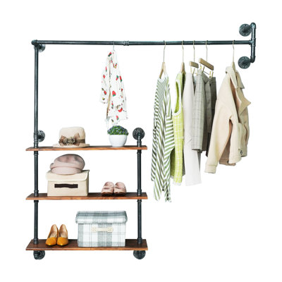 Gosim 51.1'' Industrial Pipe Clothing Rack