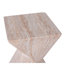 Table d'appoint 18,5 "en marbre beige 18,5"