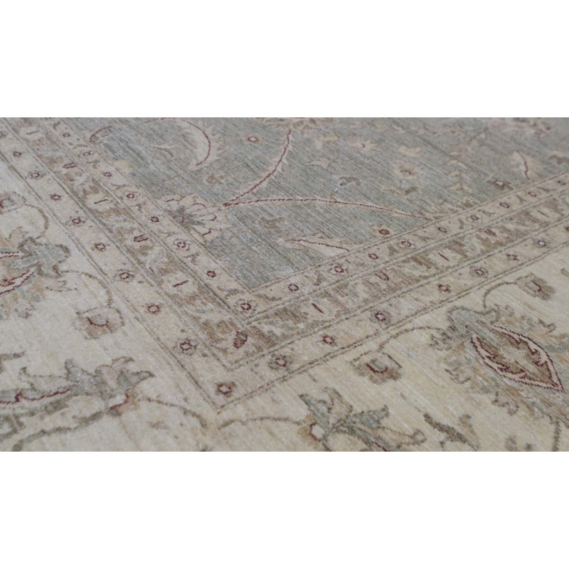 Hand-Knotted High-Quality Ivory Area Rug