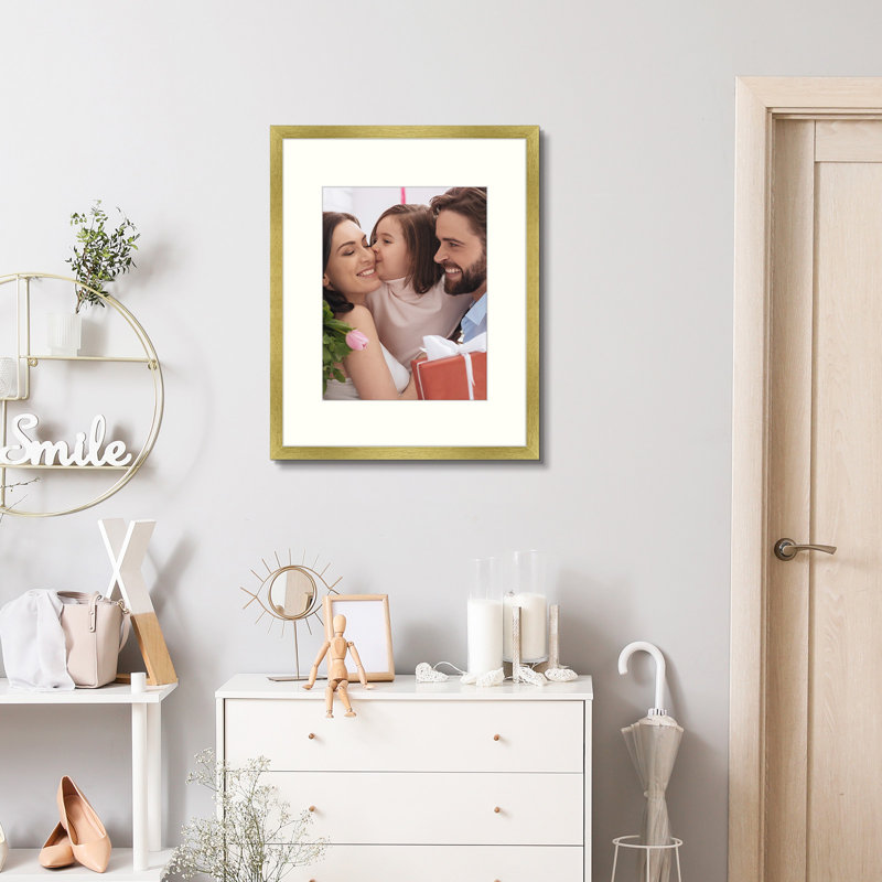 Ensemble de cadres muraux avec plexiglas - Basics by Wayfair ™, Or, 16 po x 20 po emmêlé à 11 po x 14 po