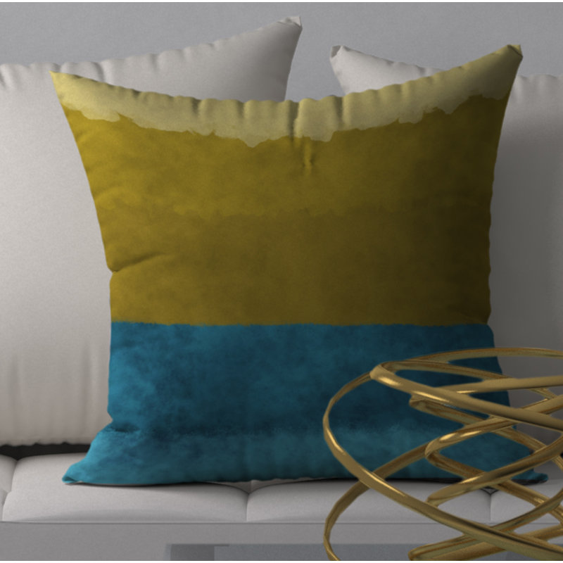 Housse de coussin décorative carrée et insert Slick Wealth, 18 po x 18 po