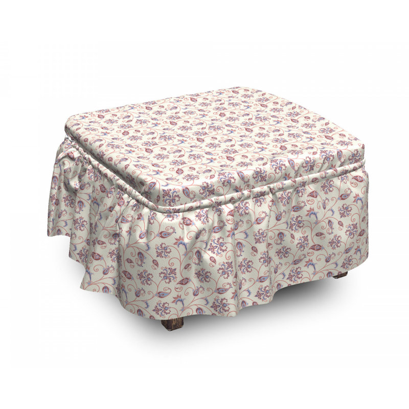 Housse pour repose-pieds floral