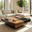 Solid Coffee Table with Storage