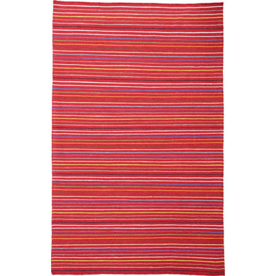Deason Striped Wool Hand Woven Area Rug