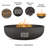 Carson Round Concrete Propane/Natural Gas Fire Pit in Carbon by Jensen Co.-113697847-113697844-113697845