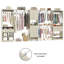 69"-145" W Wooden Closet System With Doors And Drawers(Adjustable Width)-823433075