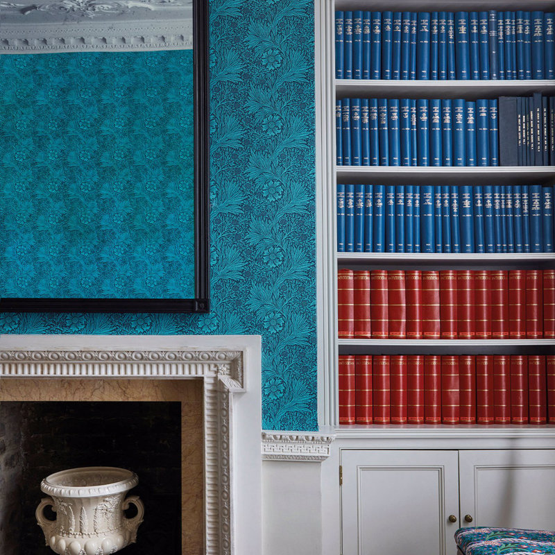 Marigold 10.05m x 52cm Matte Wallpaper Roll, Blue