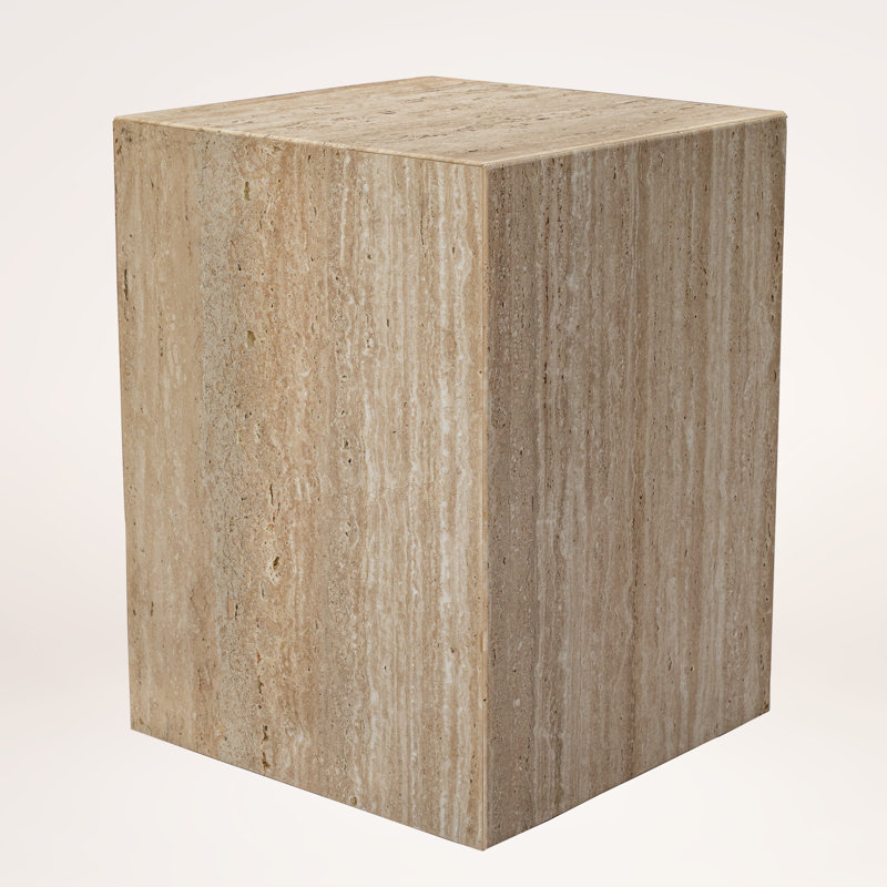 Jakylah Marble Plinth, Beige
