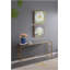 Console en or antique, plateau en miroir