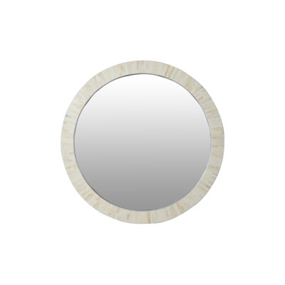 Berck Bone Round Wall Mirror