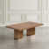 Firdows Modern Rustic 55" Solid Wood Double Pedestal Coffee Table With Butterfly Joint Inlay