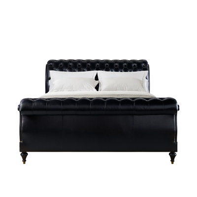 Spencer London Leather Bed
