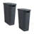 Slim Laundry Hamper, 40 Liter Capacity, Hinged Lid, 2 Pack-81245420-112438265