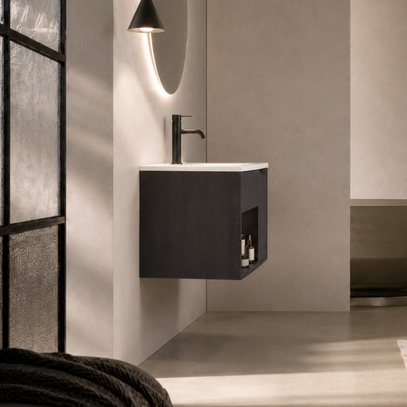 Meuble-lavabo flottant 24 po NOIR, 24"