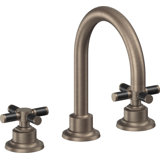 Descanso 8" Widespread Lavatory Faucet with Cross Carbon Fiber Handle