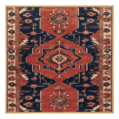Machine Washable Persian Brown Area Rug
