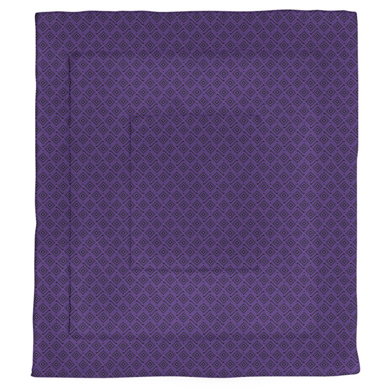 Édredon simple réversible Katelyn Elizabeth, Édredon très grand, Noir / mauve