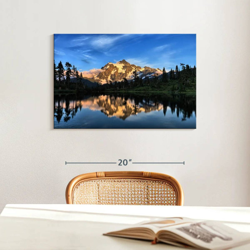 Alvord, mont Shuksan sur un lac photo, H 16 po x l 24 po