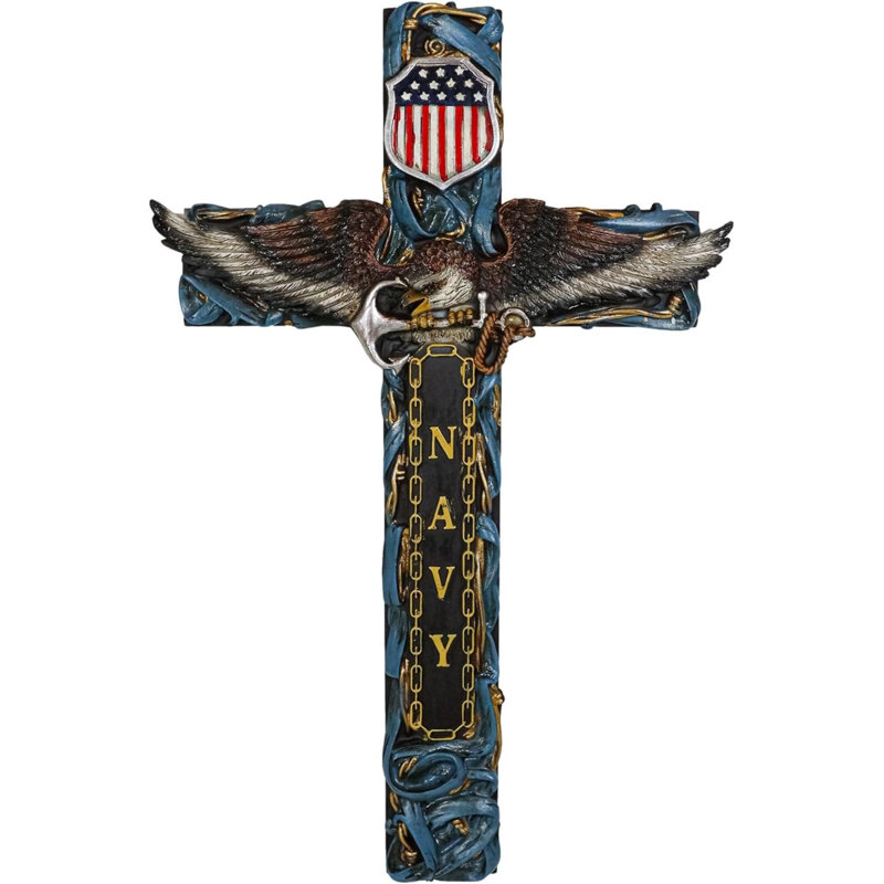 Croix murale patriotique de la marine des États-Unis avec aigle