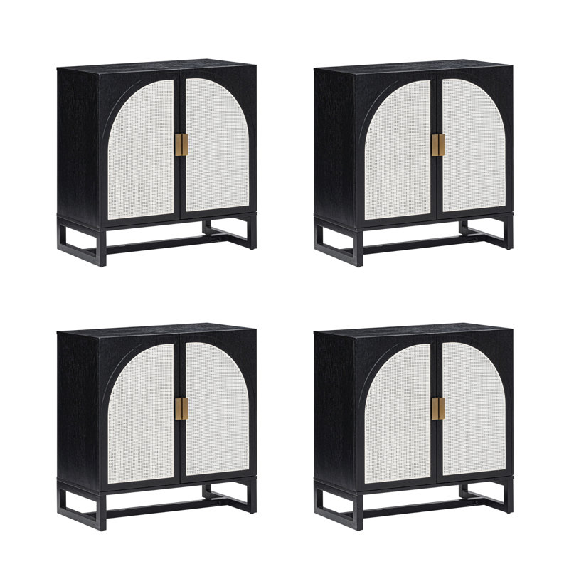 Wood Storage Cabinet Or TV Stand, Black Oak