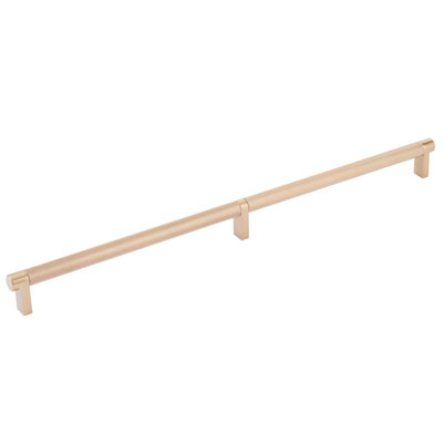 Emtek Select Cabinet Pull 16" C-C, Rectangular Stem, Knurled Bar