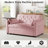 Latitude Run 3 in 1 Convertible Sofa Bed, 53" Vincy Sleeper Loveseat with Side Table, Pull Out Couch with 2 Pockets and 2 Pillows for Living Room Apartment Office-2132205977