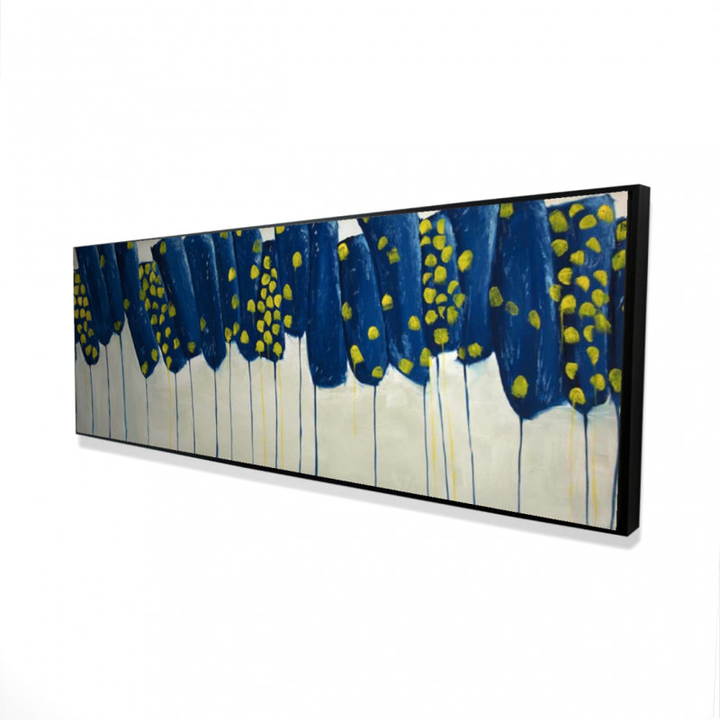 " Abstract Blue And Yellow Flowers "