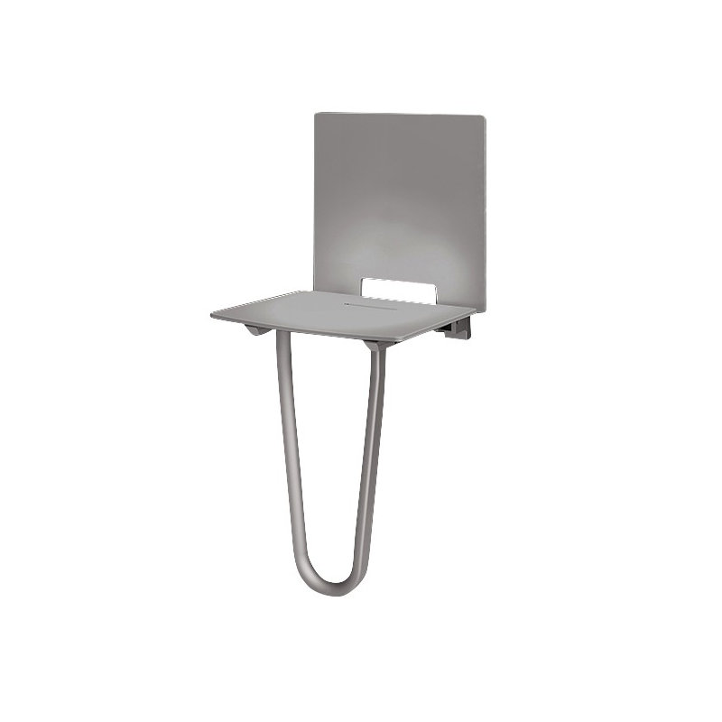 Vasya 37.2cm Metal Shower Bench, Light Grey