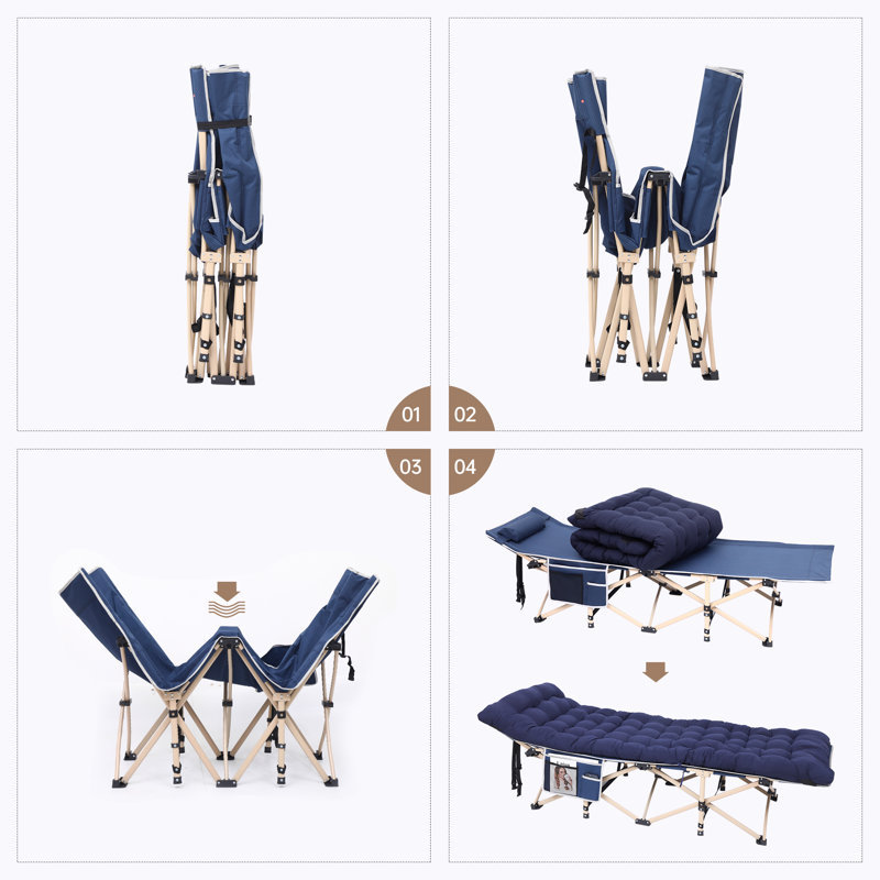 Lit de camp, Bleu
