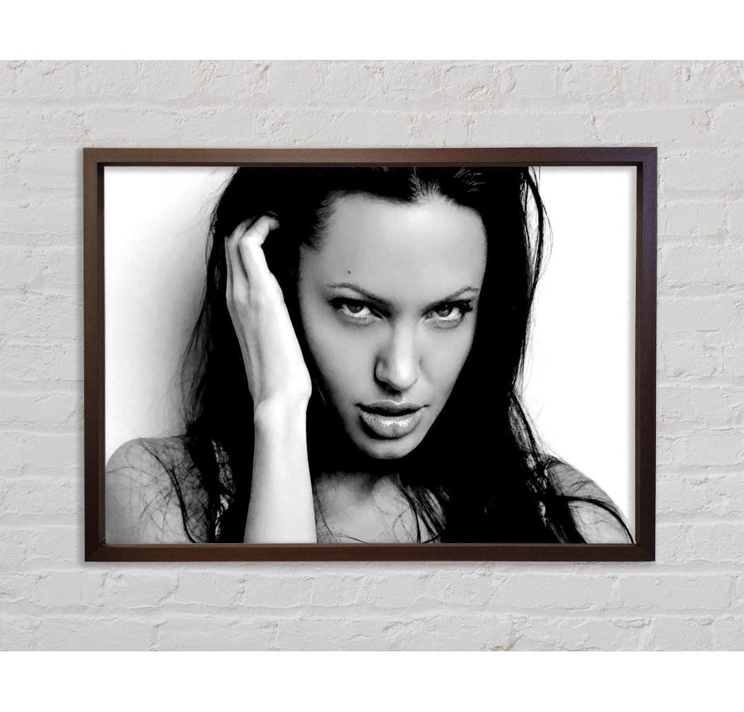 Angelina Jolie Sexy Eyes - Einzelner Bilderrahmen Kunstdrucke auf Leinwand