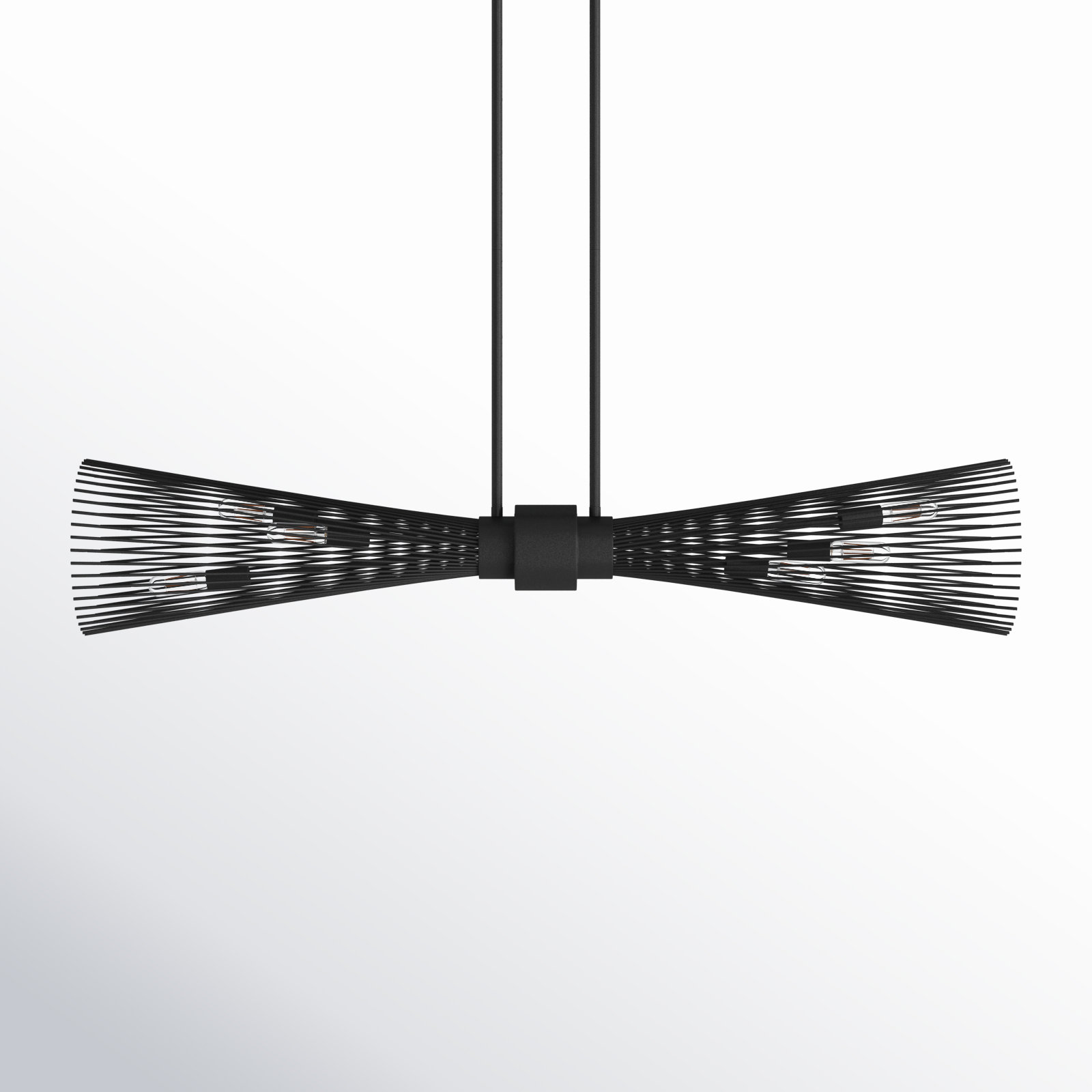 Iago 6 - Light Metal Dimmable Chandelier, Black