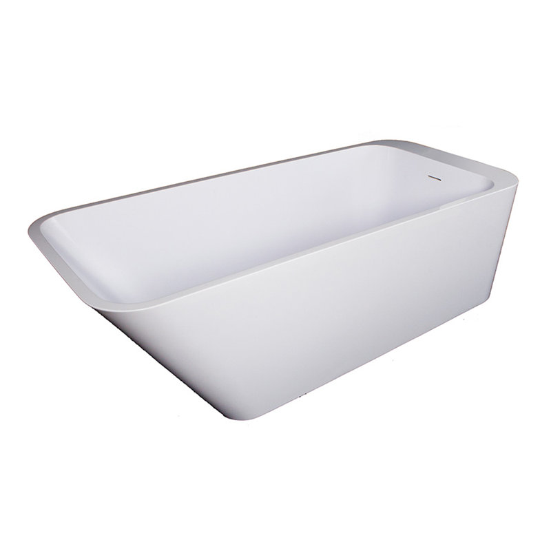 Plaza 67'' L Freestanding Soaking Bathtub, Gloss White