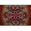 Tapis de couloir oriental rouge 3x8