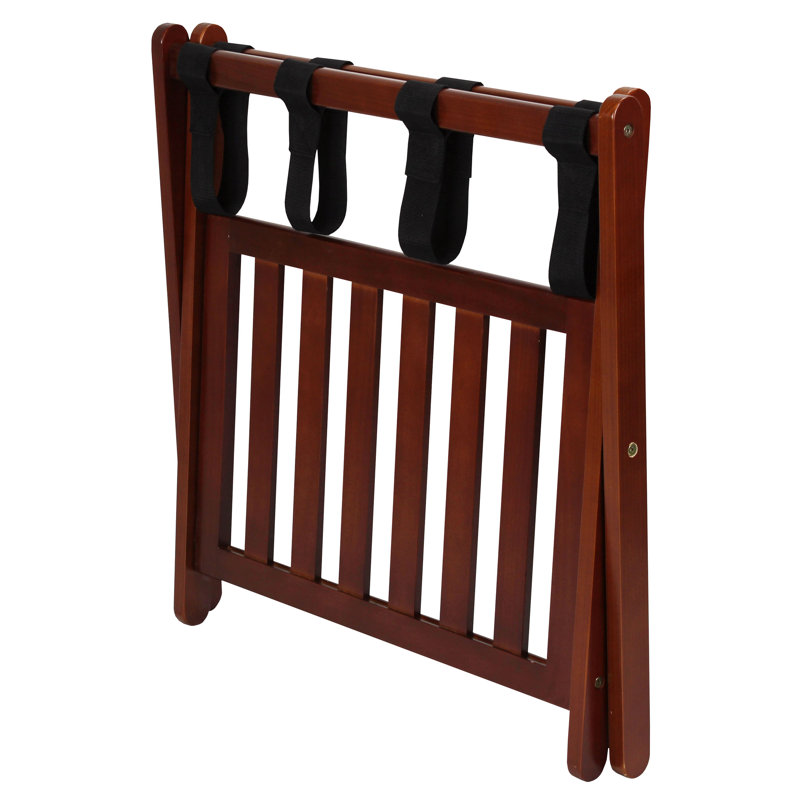 Porte-bagages pliable en bois, Noyer, H 22,25 po x l 26,75 po x P 16 po
