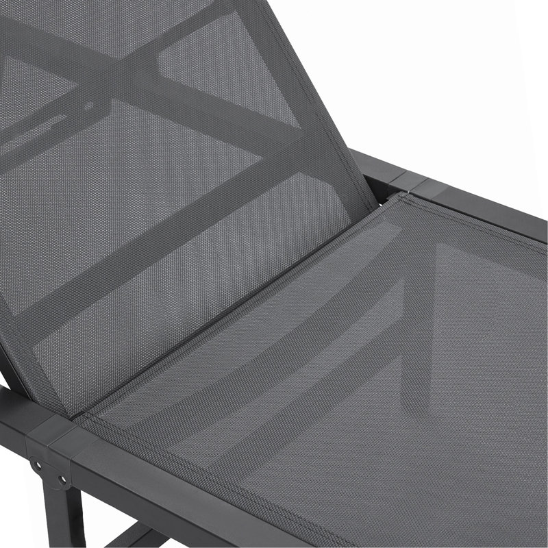 Chaise Lounge Chair Outdoor Patio Lounge Chair With Adjustable 5-Position